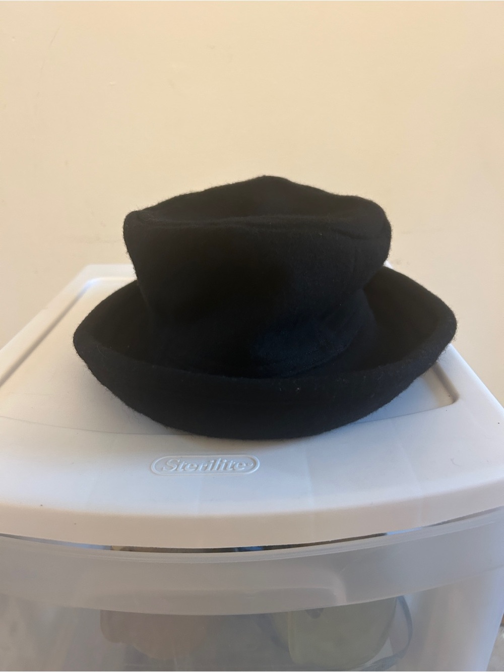 Eddie Bauer Black Wool Soft Brim Bucket Hat